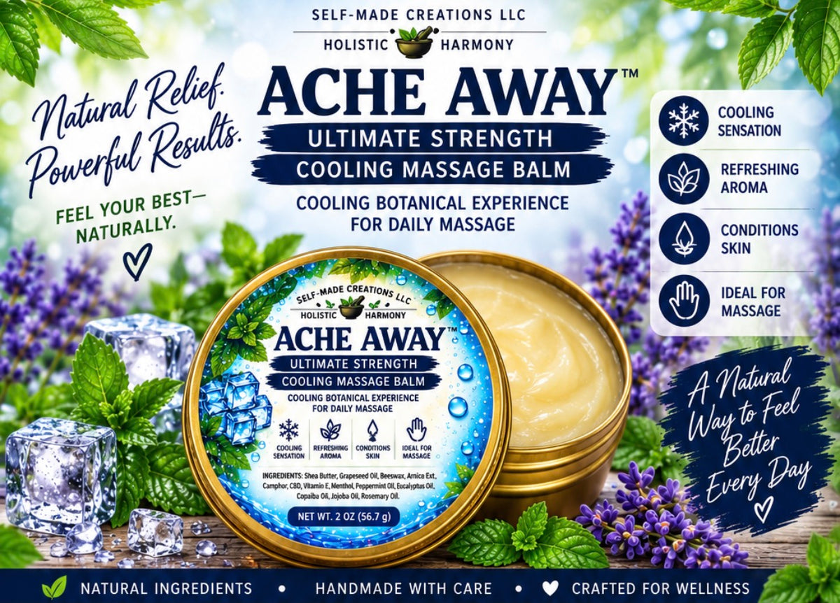 Ache Away Ultimate Strength Cooling Massage Balm – 2 oz