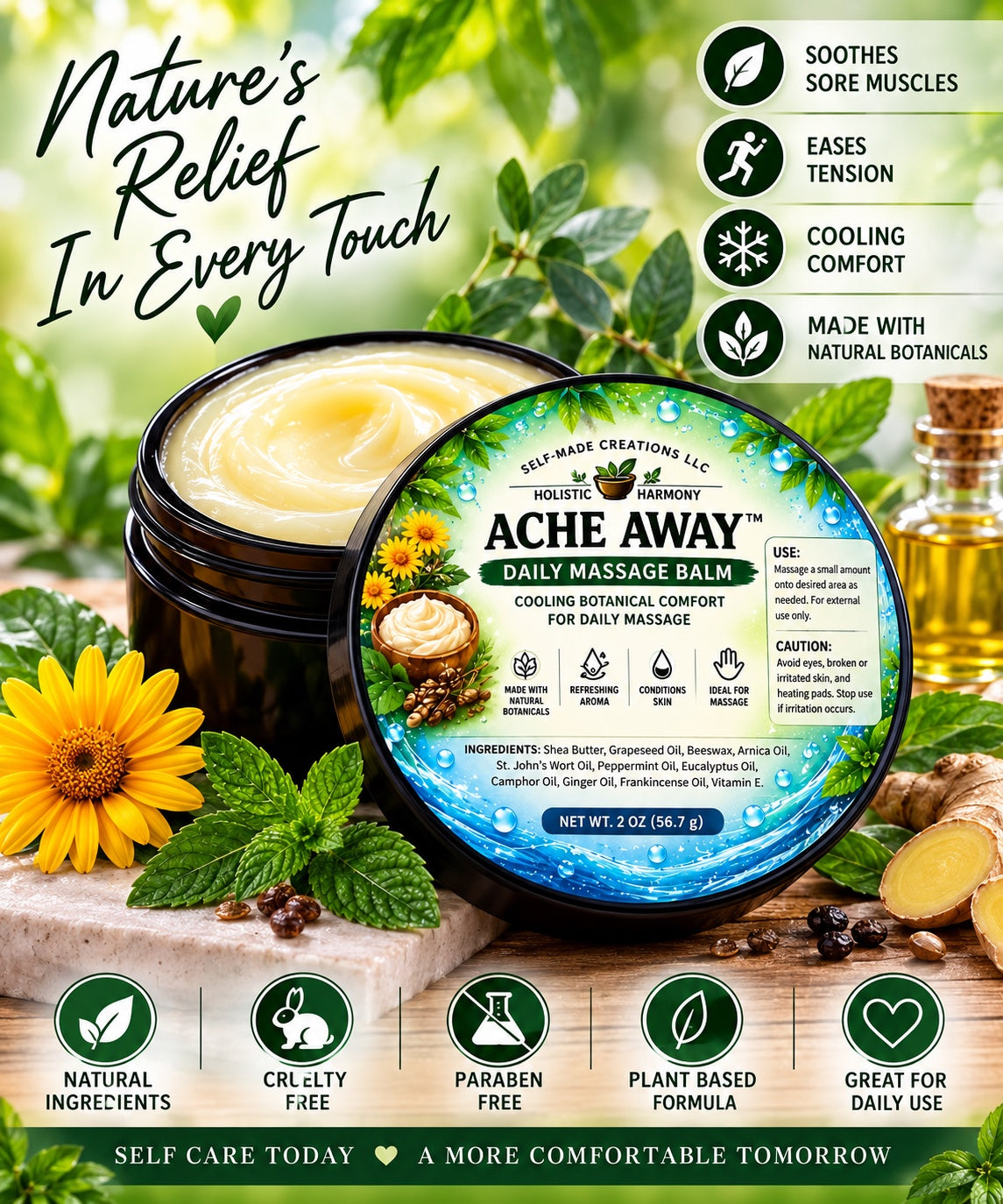 Ache Away Daily Massage Balm 2 oz product image